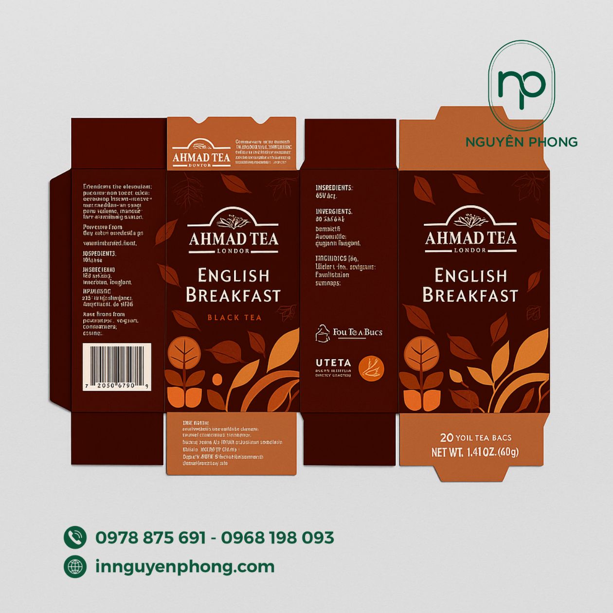 Mẫu hộp giấy đựng cacao
